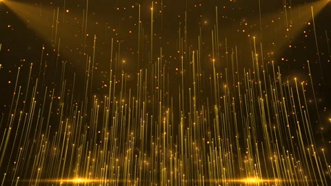 Gold Singing performance particle lighting show annual award presentation stage Stock Footage 246782839