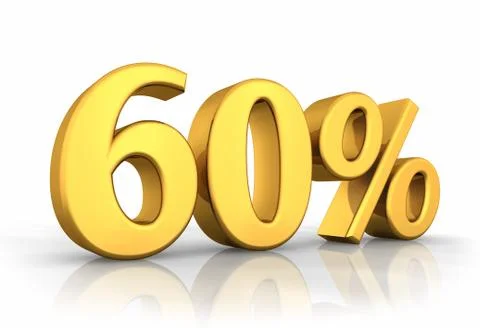 Gold sixty percent Stock Illustration