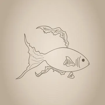 Gold small fish Stock Photos