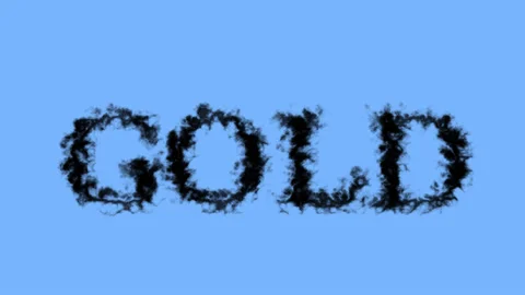 Gold smoke text effect sky isolated background Stock Footage 138722943