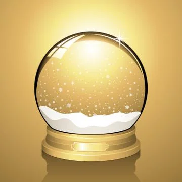 Gold Snow Globe Stock Illustration
