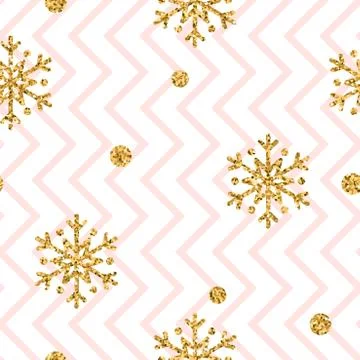 Gold snowflake Christmas background Stock Illustration
