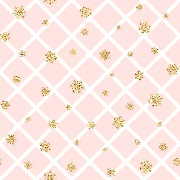 Gold snowflake Christmas background Illustrazione stock