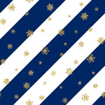 Gold snowflake Christmas background Illustrazione stock