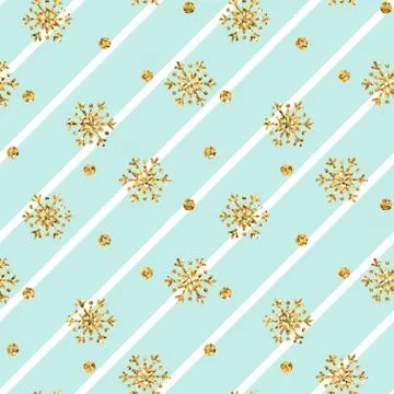 Gold snowflake Christmas background Stock Illustration