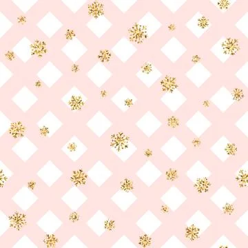 Gold snowflake Christmas background Stock Illustration