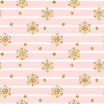 Gold snowflake Christmas background Stock Illustration