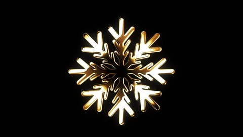 Gold Snowflake Stock Footage 220497884