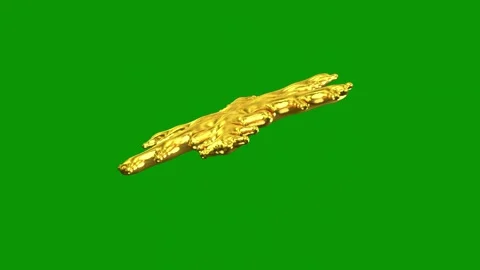 Gold snowflake green screen leaf crocodile object splash animated chromakey Stock Footage 314067617