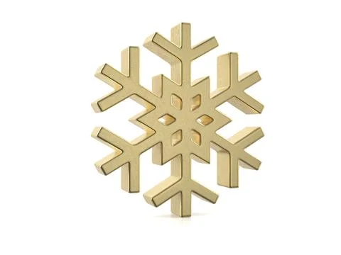 Gold snowflake symbol Stock Illustration
