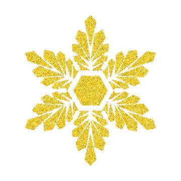 Gold snowflake on white Stock Illustration