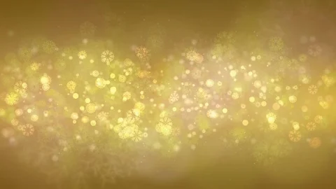Gold Snowflakes Background Stock Footage 81543225