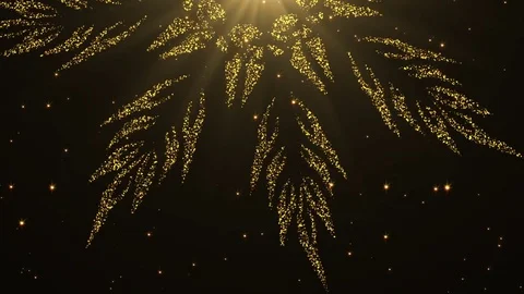 Gold snowflakes background. Loop Stock Footage 81292967