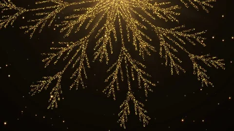 Gold snowflakes background. Loop Stock Footage 81294525