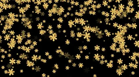 Gold snowflakes Stock Footage 10569021