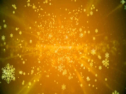 Gold Snowflakes Stock Footage 73617939