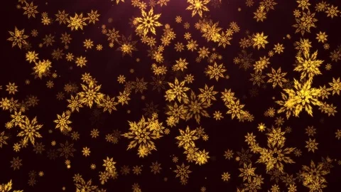 Gold snowflakes. Loop animation Stock-Footage 81044337