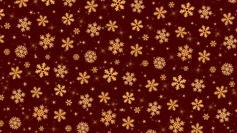 Gold snowflakes on the red background Stock Footage 120674351