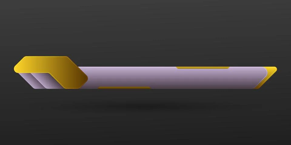 Gold with soft pink lower third title banner bar for video stream title Stock Illustration