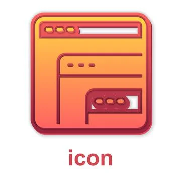 Gold Software, web developer programming code icon isolated on white background Stock Illustration