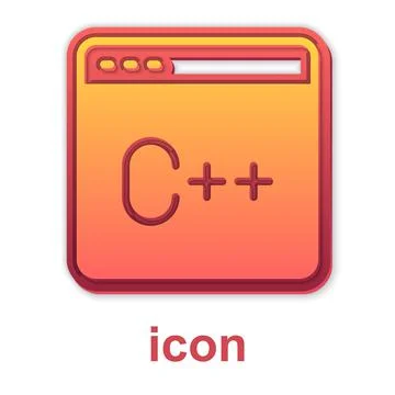 Gold Software, web developer programming code icon isolated on white backgrou イラスト素材