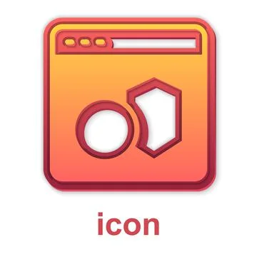 Gold Software, web developer programming code icon isolated on white background Stock Illustration