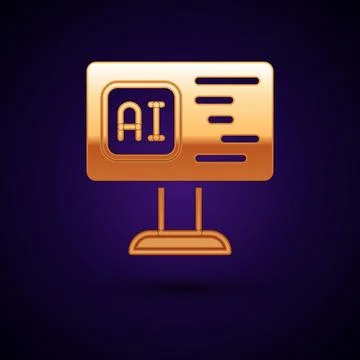 Gold Software, web developer programming code icon isolated on black backgrou Illustrazione stock