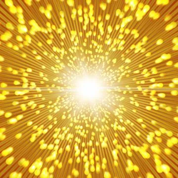 Gold sparkle background with zoom affect. Stock Illustration