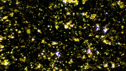Gold sparkle glitter particles background texture reaction Stock Footage 168891228