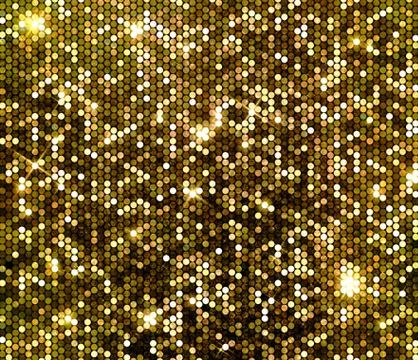 Gold sparkle glitter sequins background Stock Illustration