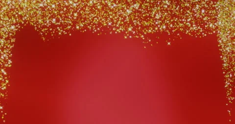 Gold sparkles are falling down. Looped animation. Stock Footage 118083900