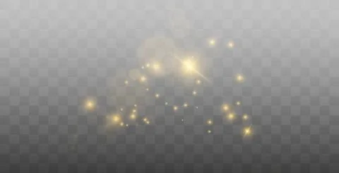 Gold sparkles background. Vector shining particles. Stock Illustration