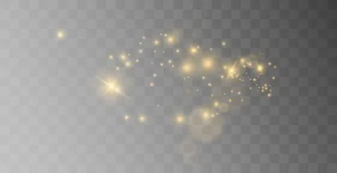 Gold sparkles background. Vector shining particles. Stock Illustration