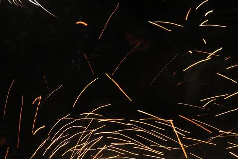 Gold sparks firework Stock Photos