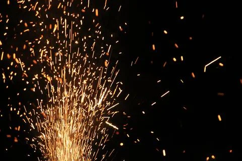 Gold sparks firework Stock Photos