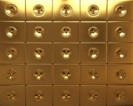 Gold speakers Stock Illustration