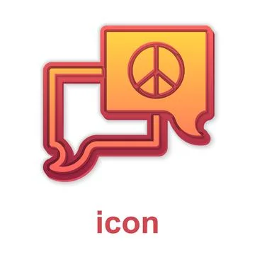 Gold Speech bubble chat icon isolated on white background. Message icon. Co.. Stock Illustration