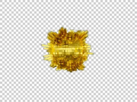 Gold Sphere Beat 480p with alpha Video stock 44406314