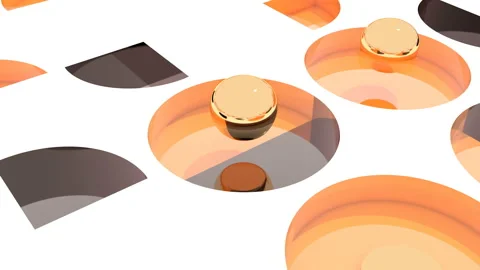 Gold sphere Motion design fluids 3d mockup advertising able to loop infinity Stock Footage 150347936