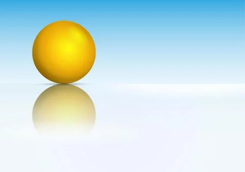Gold sphere with reflection Stock Illustration