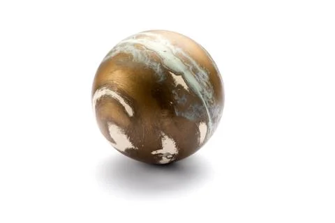 Gold sphere with texture Stock Photos