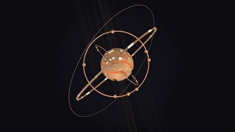 Gold sphere UltraHD Video stock 73590138