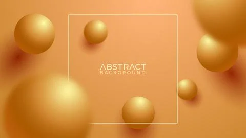 Gold spheres background Stock Illustration