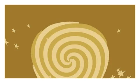 Gold spiral vortex background with scattered stars for luxury elegant desig.. Stock Illustration