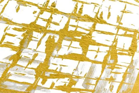 Gold splashes Texture. Brush stroke design element. Gold watercolor texture p Stock Photos
