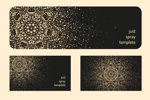 Gold spray template イラスト素材