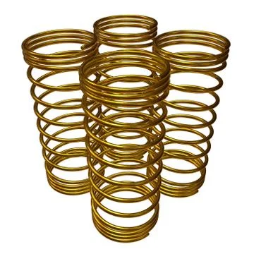 Gold spring 3d Illustrazione stock