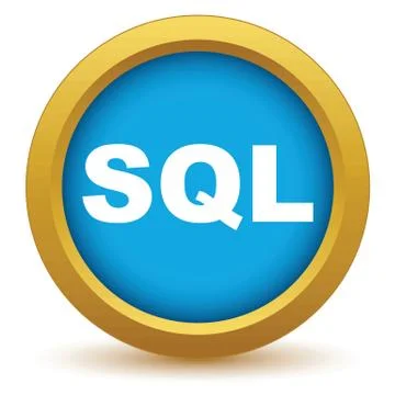 Gold sql icon Stock Illustration