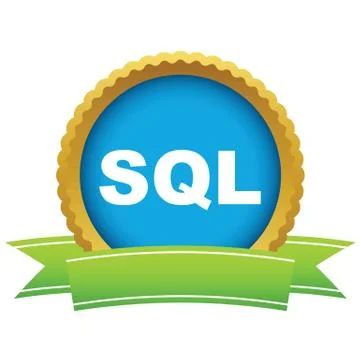 Gold sql logo Stock Illustration