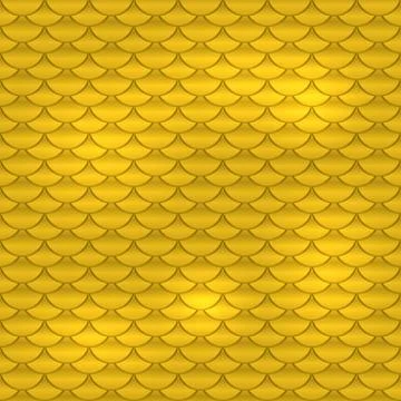 Gold squama. Seamless pattern with golden cells. Illustrazione stock